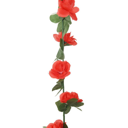 Květinové Girlandy 6 Ks Červené 250 Cm