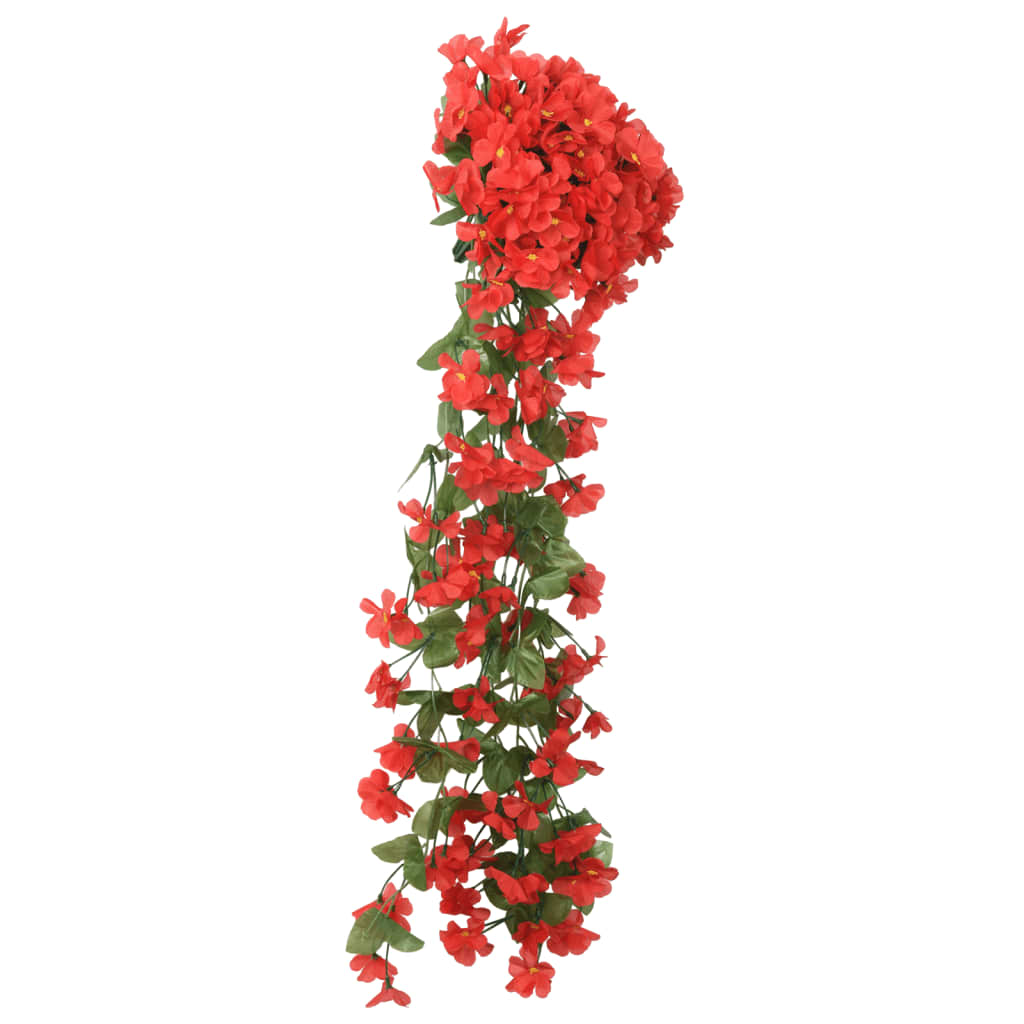 Květinové Girlandy 3 Ks Červené 85 Cm