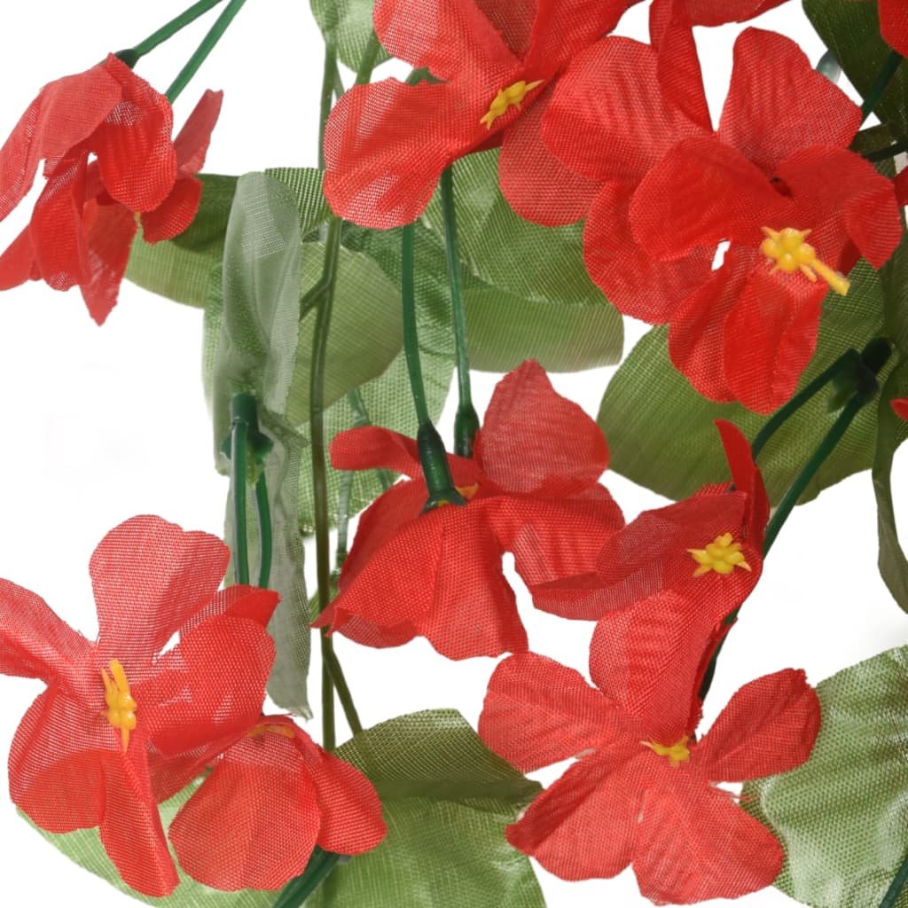 Květinové Girlandy 3 Ks Červené 85 Cm