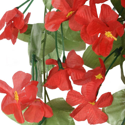 Květinové Girlandy 3 Ks Červené 85 Cm