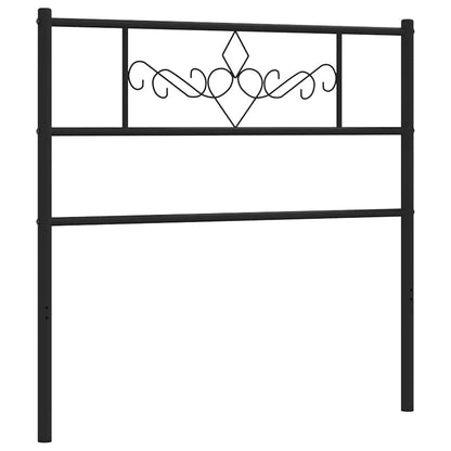 Kovové Náhradní Čelo Postele Černé 75 Cm