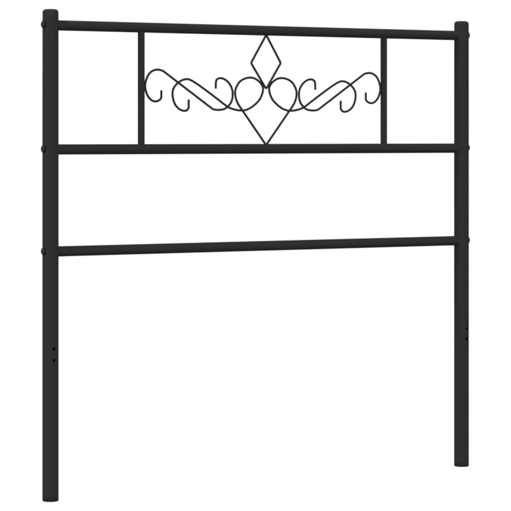 Kovové Náhradní Čelo Postele Černé 100 Cm