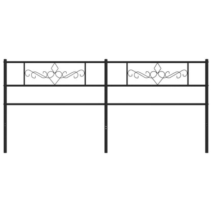 Kovové Čelo Postele Černé