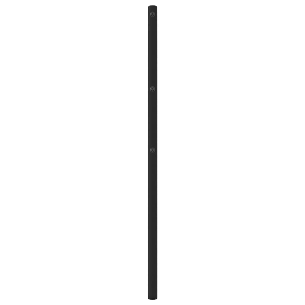 Kovové Čelo Postele Černé