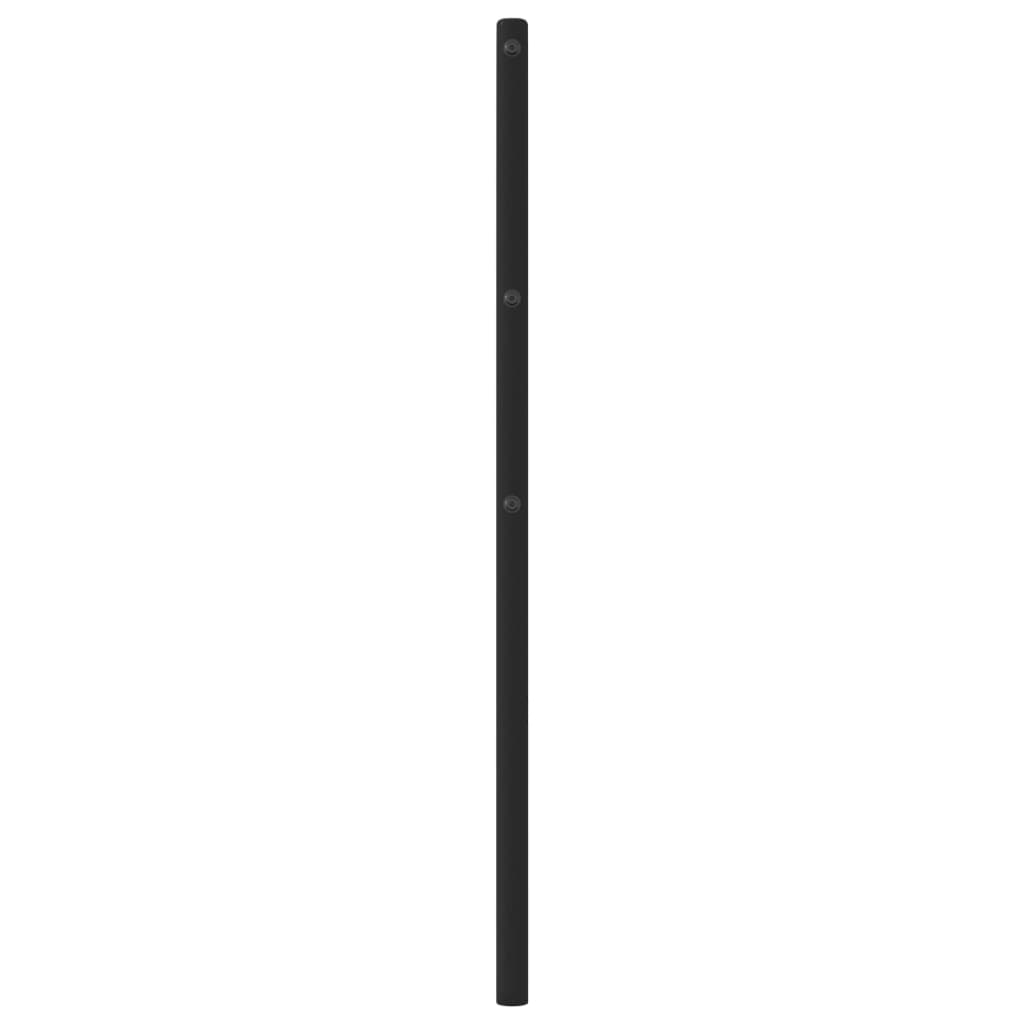Kovové Náhradní Čelo Postele Černé 193 Cm