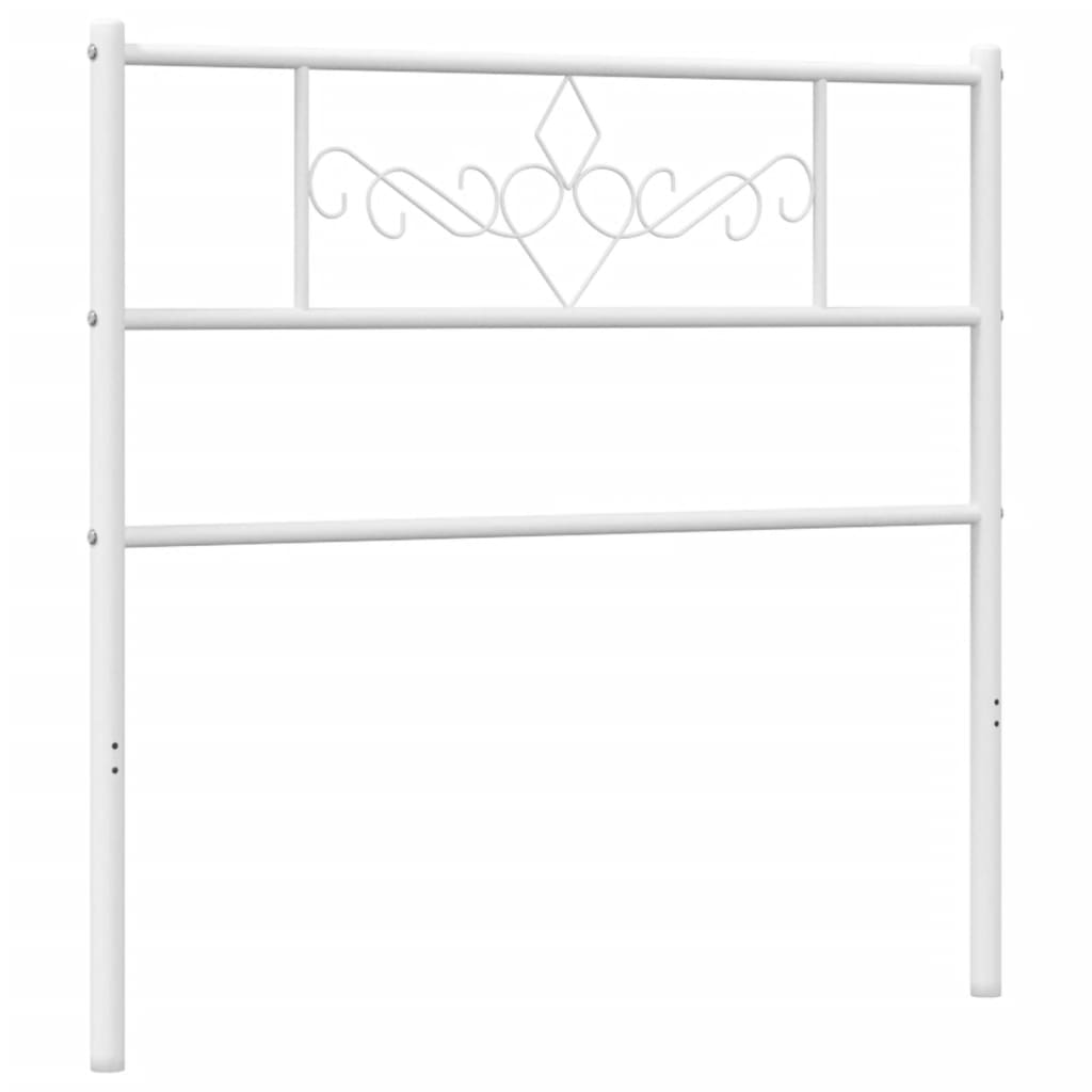 Kovové Náhradní Čelo Postele Bílé 75 Cm