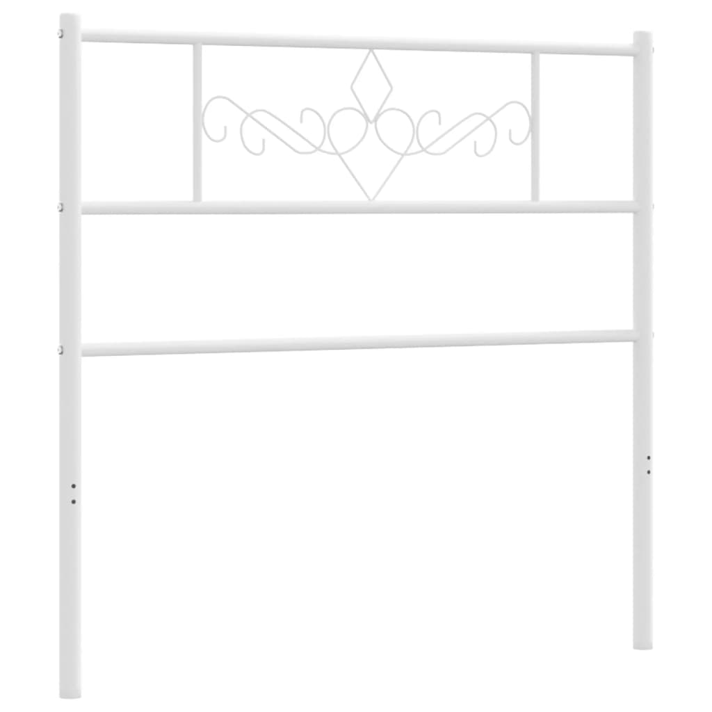 Kovové Náhradní Čelo Postele Bílé 75 Cm