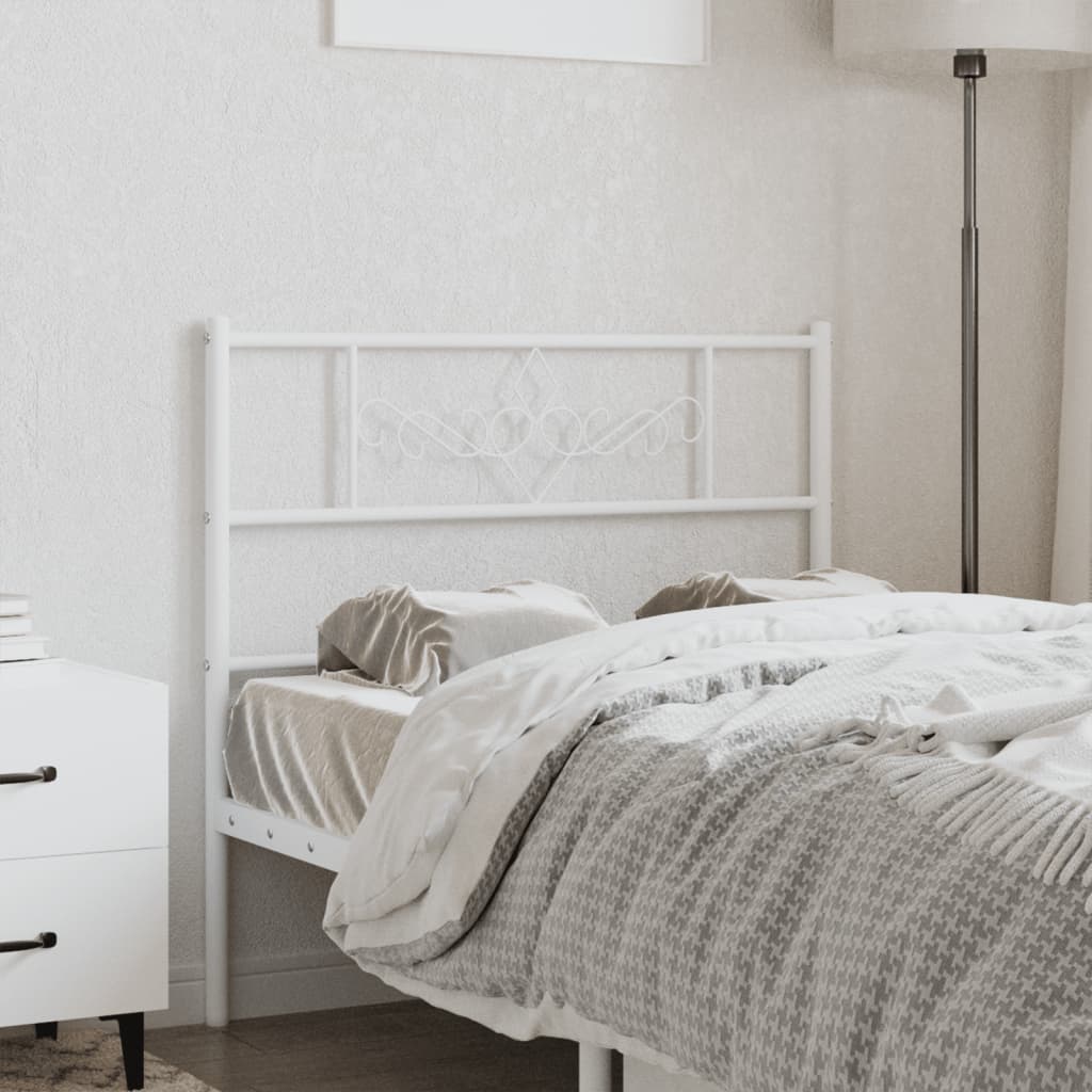Kovové Náhradní Čelo Postele Bílé 75 Cm