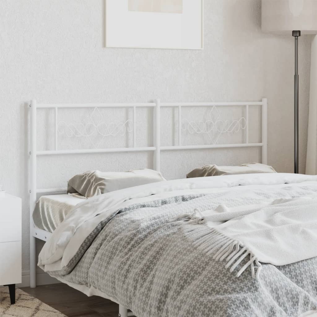 Kovové Náhradní Čelo Postele Bílé 120 Cm