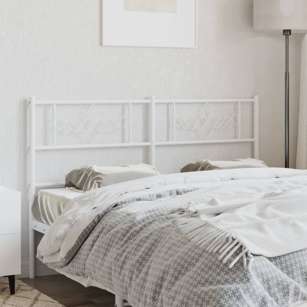 Kovové Náhradní Čelo Postele Bílé 160 Cm