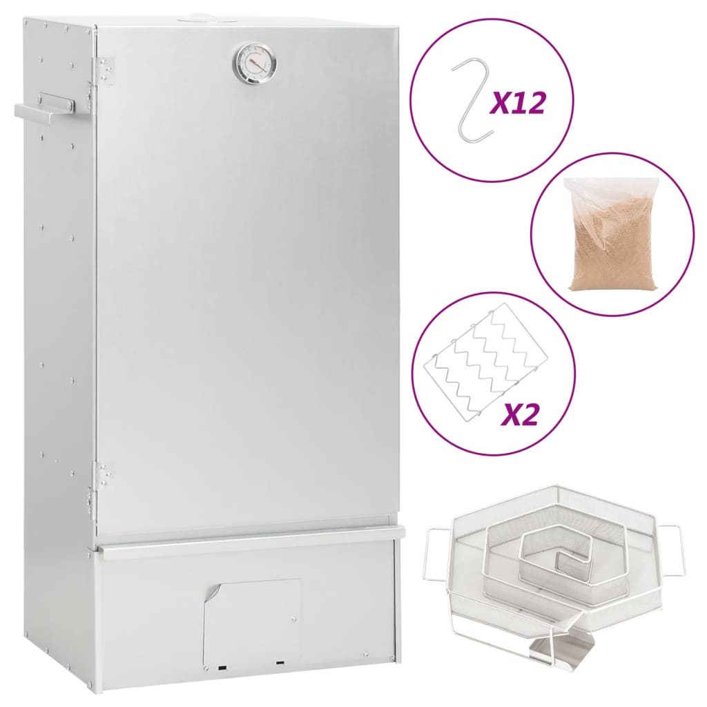 Grilovací Trouba / Udírna S Generátorem Kouře Pozinkovaná Ocel