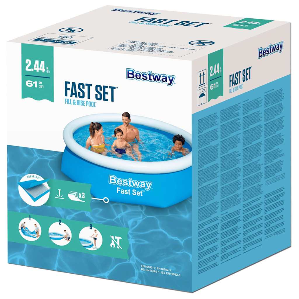 Bestway Nafukovací Bazén Fast Set Kulatý 244 X 66 Cm 57265