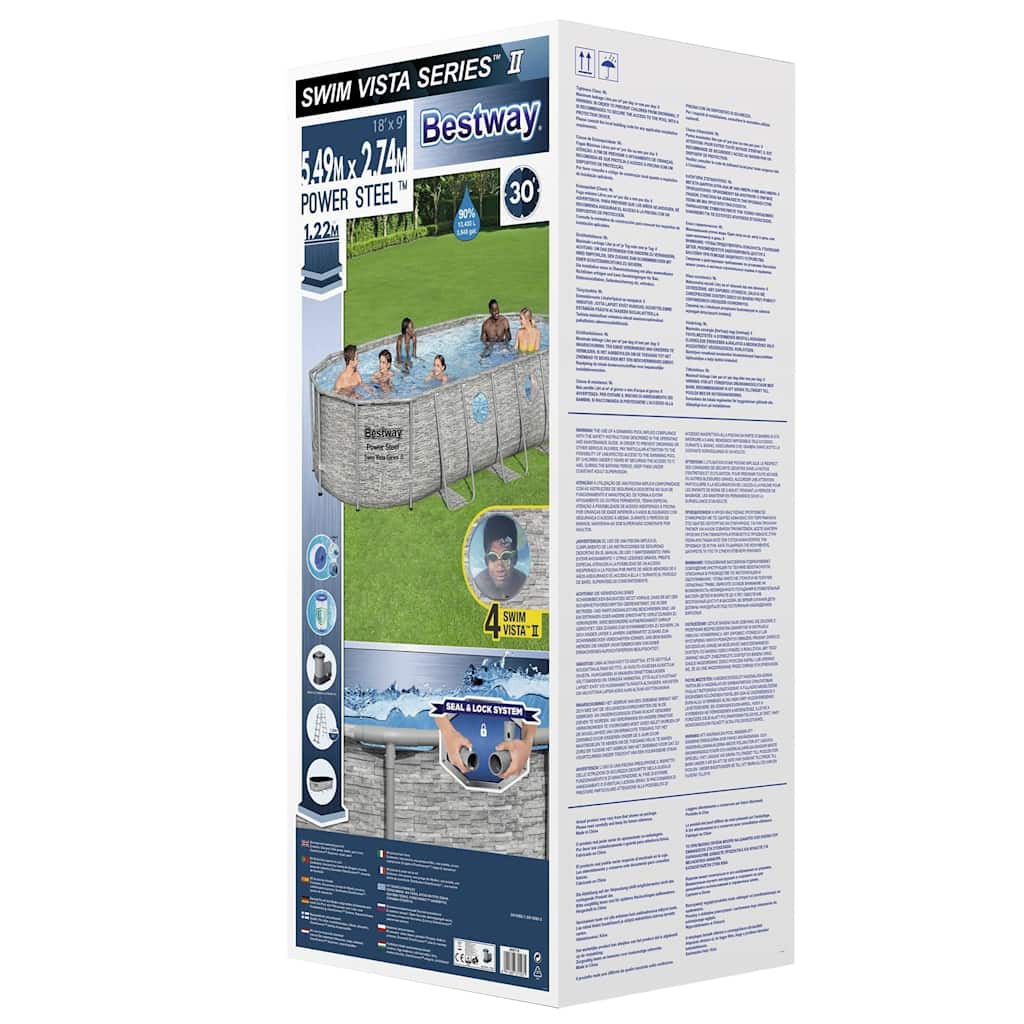 Bestway Bazénová Sada Power Steel Swim Vista Series 549 X 274 X 122 Cm Černá