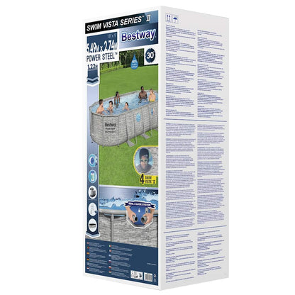 Bestway Bazénová Sada Power Steel Swim Vista Series 549 X 274 X 122 Cm Černá