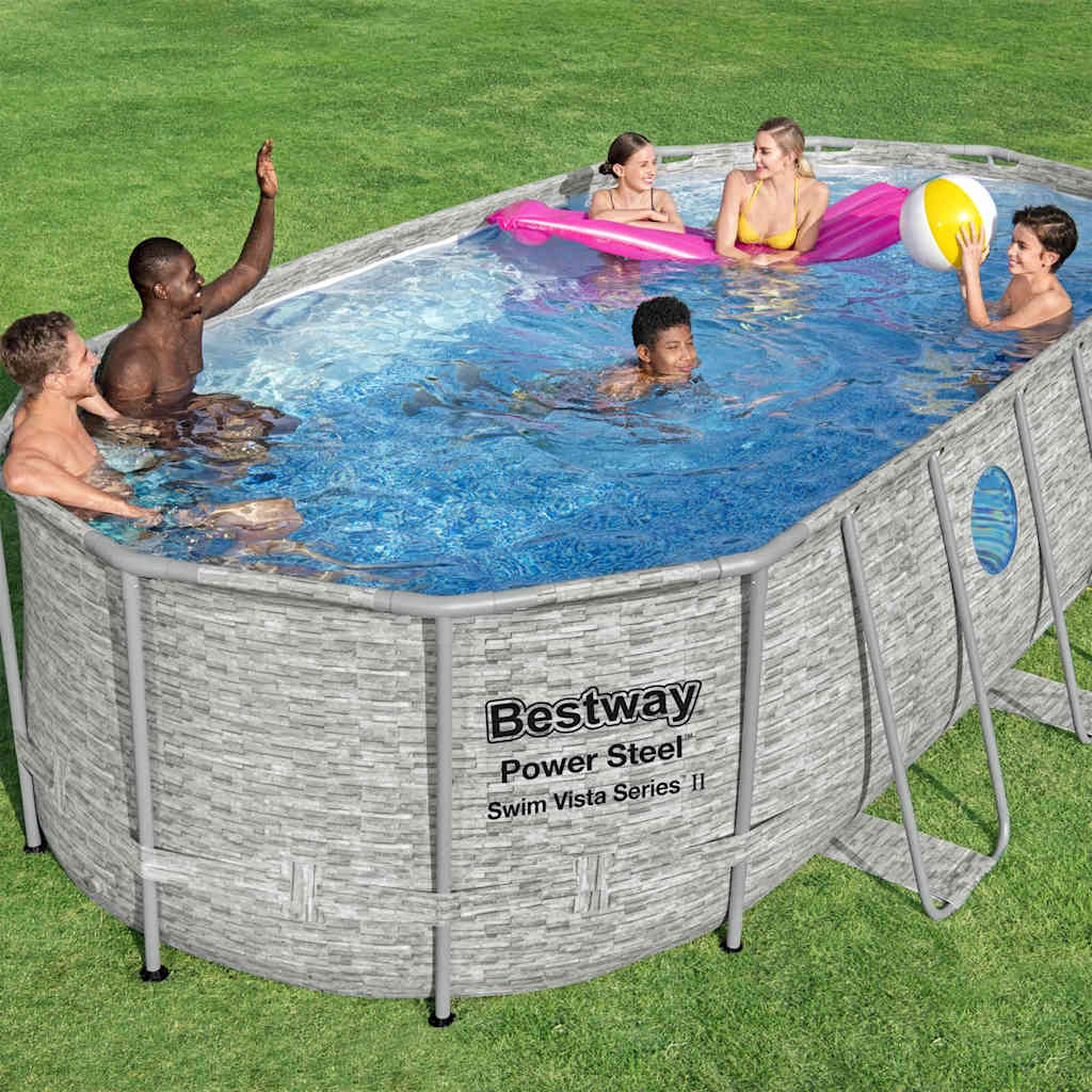 Bestway Bazénová Sada Power Steel Swim Vista Series 549 X 274 X 122 Cm Černá