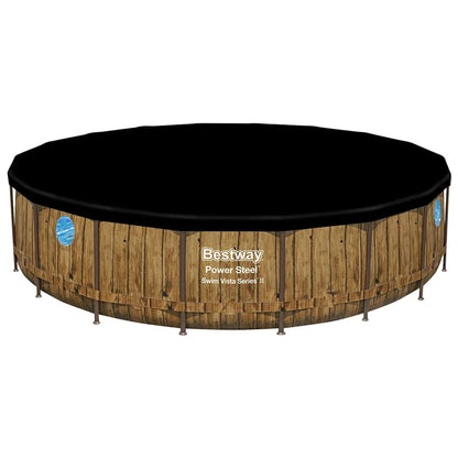 Bestway Bazén Power Steel S Příslušenstvím 549 X 122 Cm Hnědý Dub