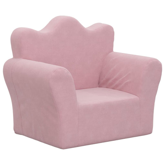 Dětská Pohovka Růžová Měkký Plyš