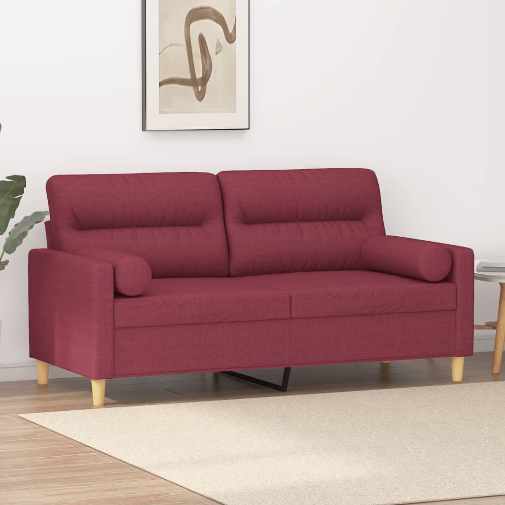 2Místná Pohovka S Polštáři Textil
