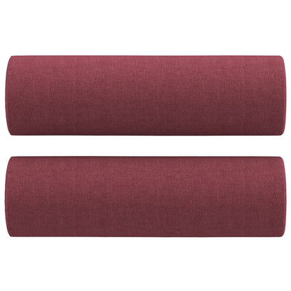 2Místná Pohovka S Polštáři Vínová Textil