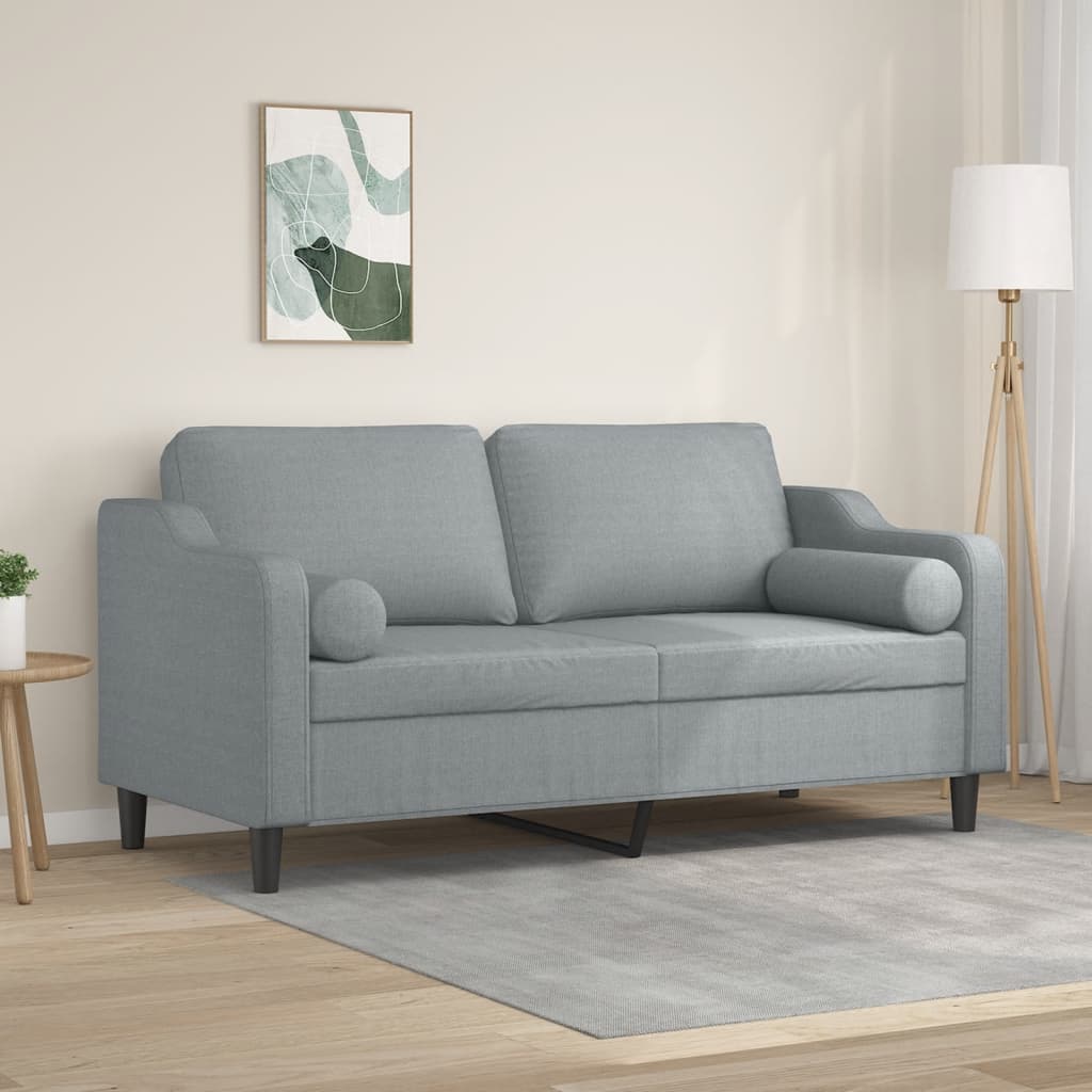2Místná Pohovka S Polštáři Vínová Textil