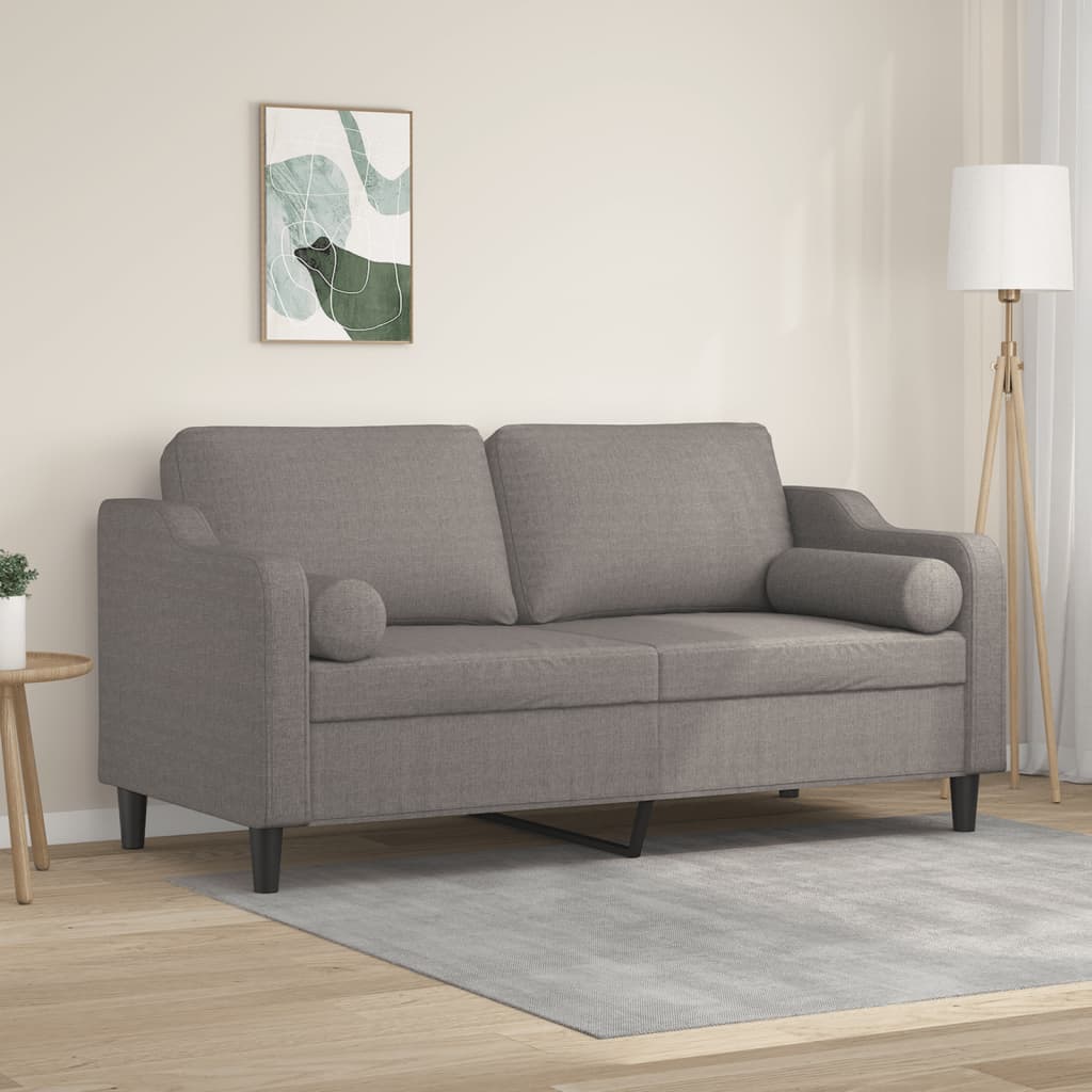 2Místná Pohovka S Polštáři Vínová Textil