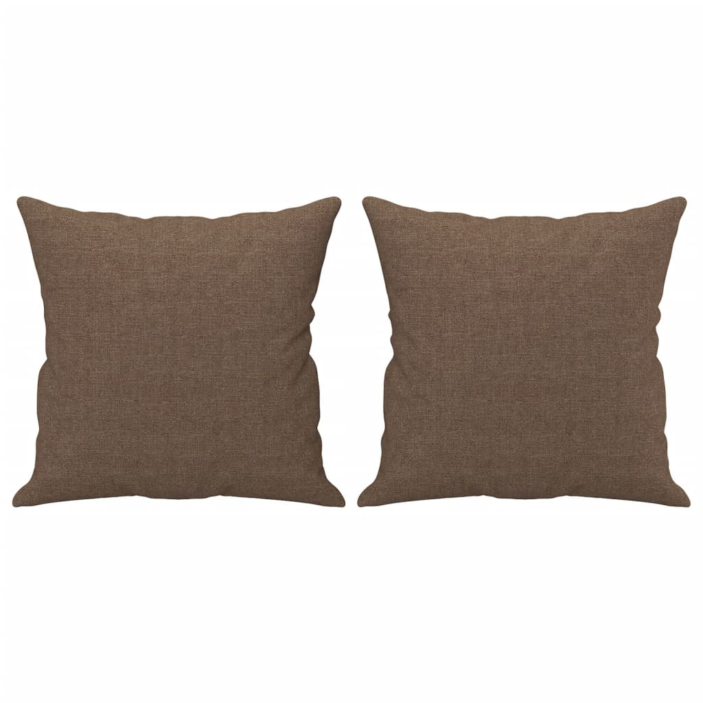 2Místná Pohovka S Polštáři Hnědá 120 Cm Textil