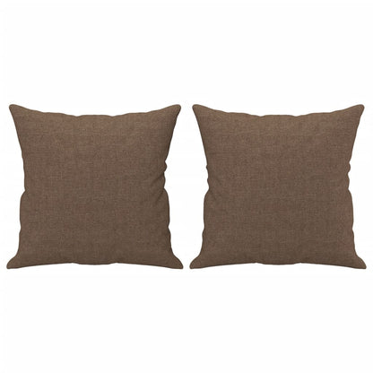 2Místná Pohovka S Polštáři Hnědá 120 Cm Textil