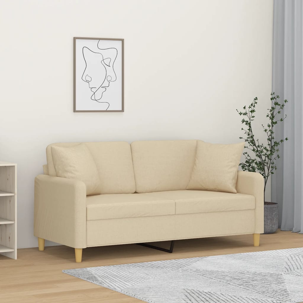 2Místná Pohovka S Polštáři Textil