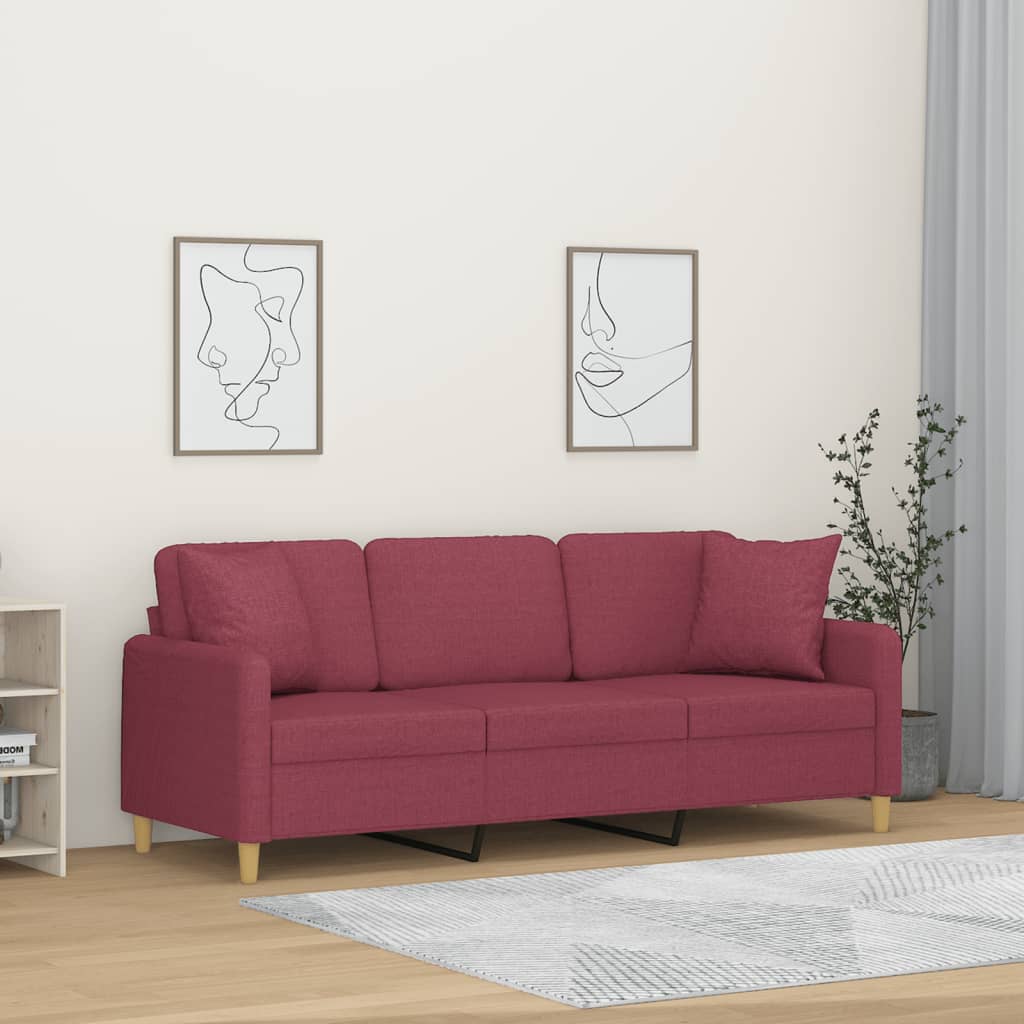 2Místná Pohovka S Polštáři Textil