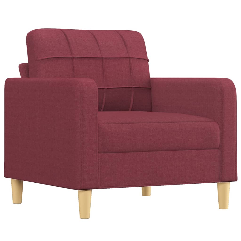 Křeslo S Podnožkou Vínové 60 Cm Textil