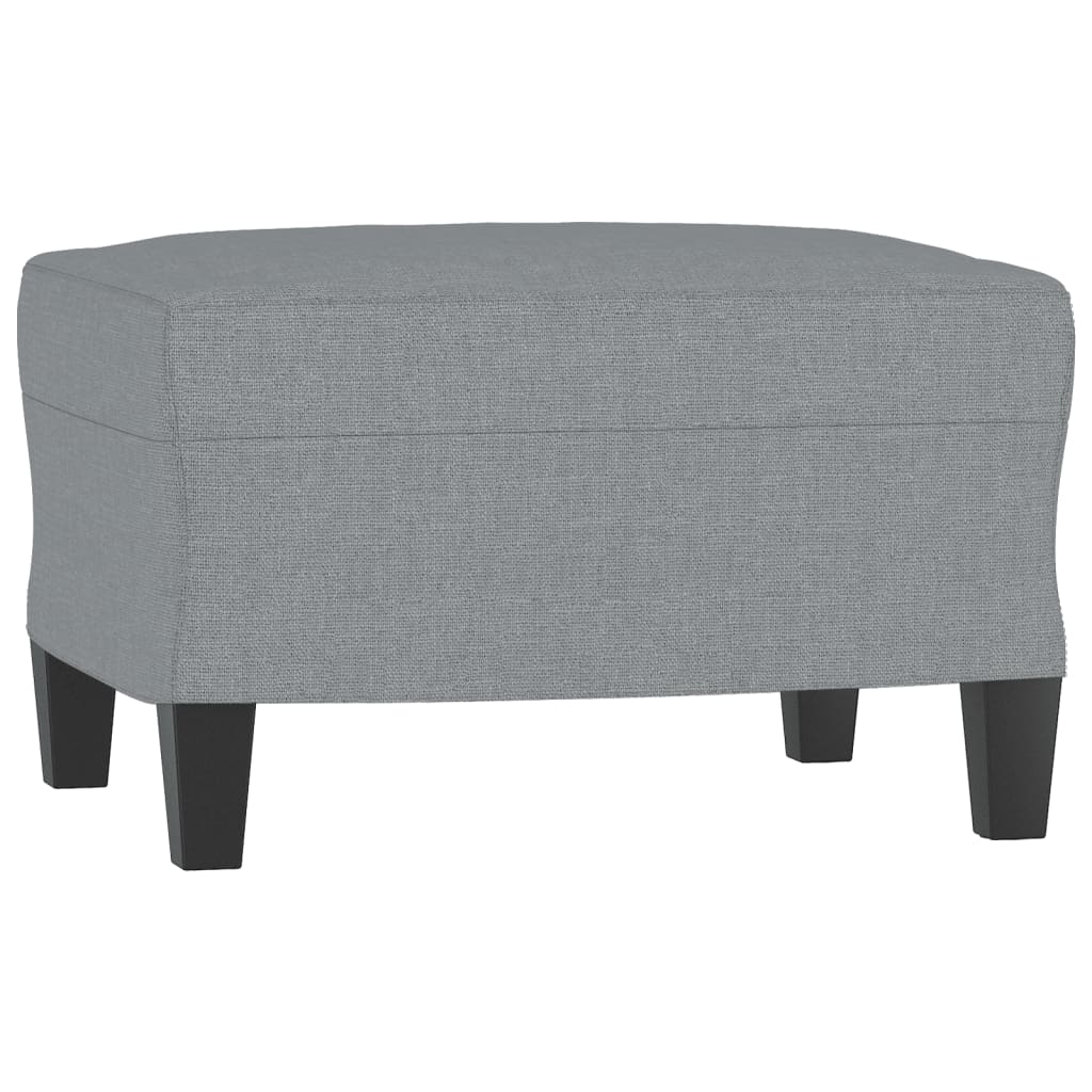 Křeslo S Podnožkou Světle Šedé 60 Cm Textil