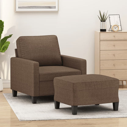 Křeslo S Podnožkou Světle Šedé 60 Cm Textil