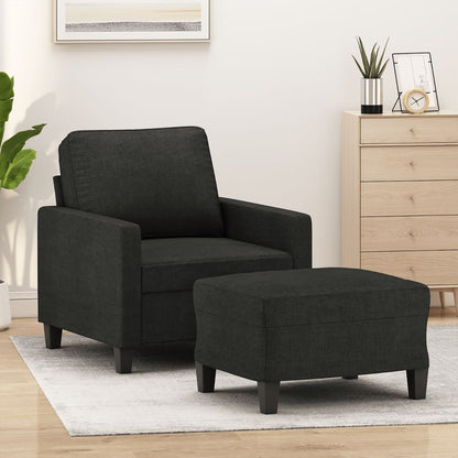 Křeslo S Podnožkou Světle Šedé 60 Cm Textil