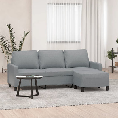 3Místná Pohovka S Podnožkou 180 Cm Textil