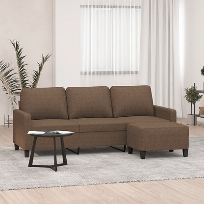 3Místná Pohovka S Podnožkou 180 Cm Textil