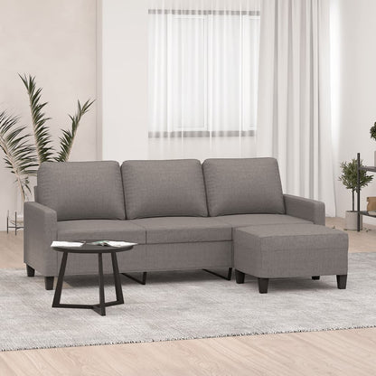 3Místná Pohovka S Podnožkou 180 Cm Textil