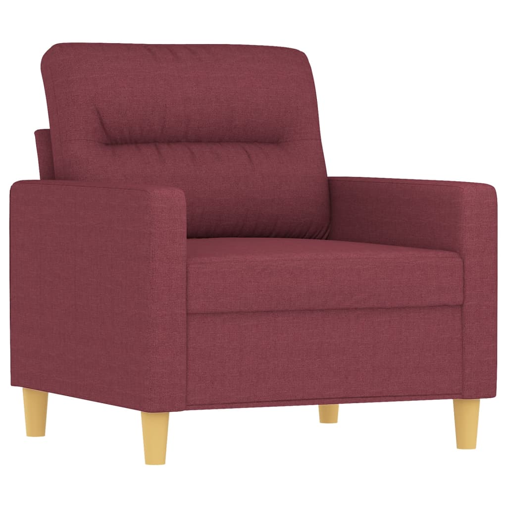 Křeslo S Podnožkou Vínové 60 Cm Textil