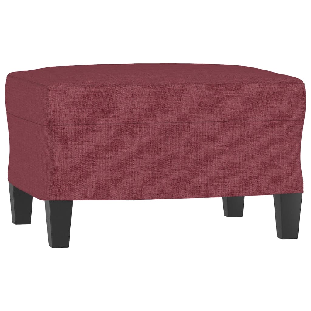 Křeslo S Podnožkou Vínové 60 Cm Textil