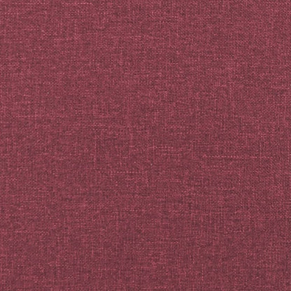 3Místná Pohovka S Podnožkou Vínová 180 Cm Textil