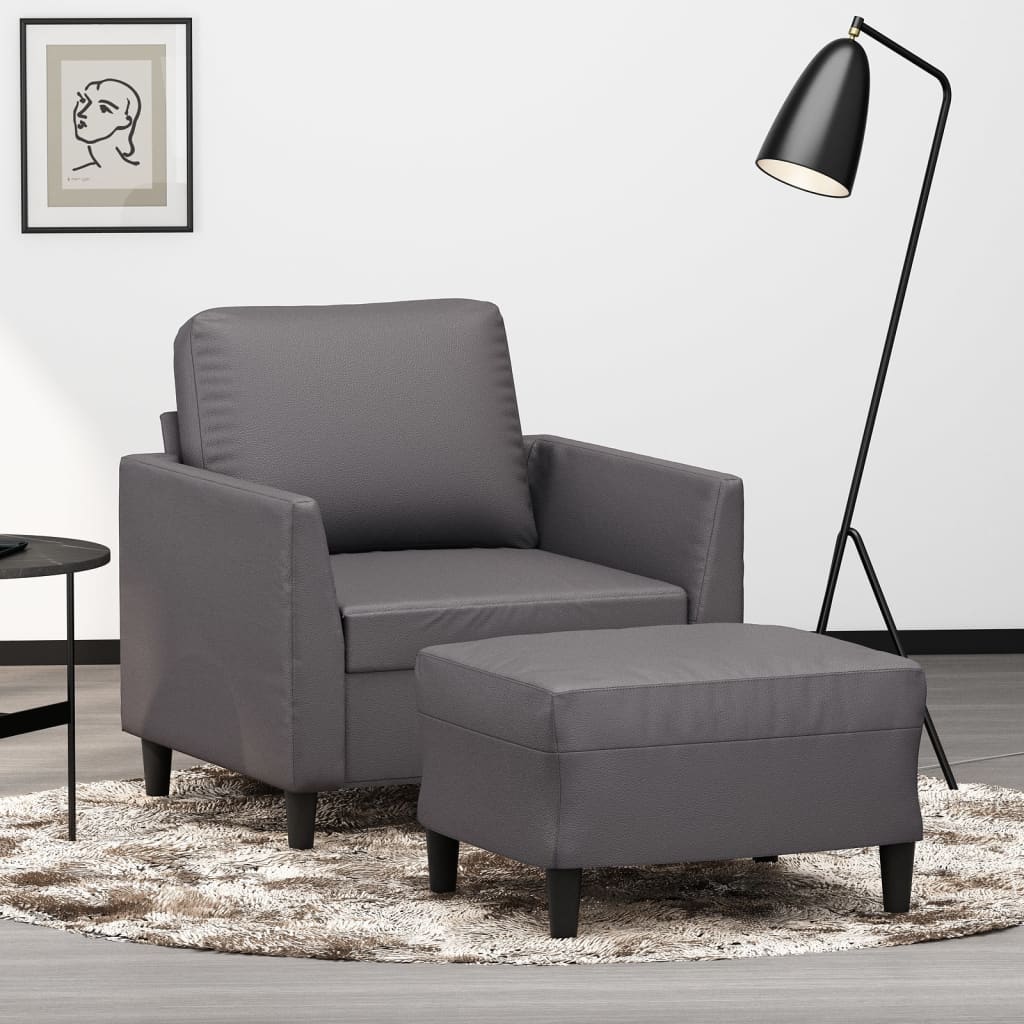 Křeslo S Podnožkou 60 Cm Umělá Kůže