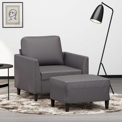 Křeslo S Podnožkou 60 Cm Umělá Kůže