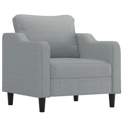Křeslo S Podnožkou Světle Šedé 60 Cm Textil