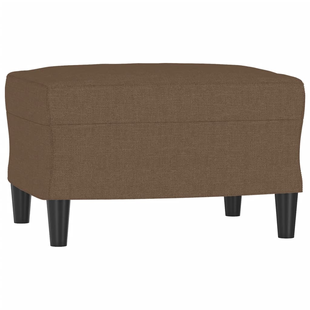 Křeslo S Podnožkou Hnědé 60 Cm Textil