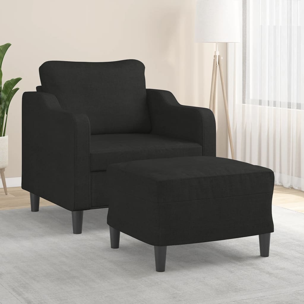 Křeslo S Podnožkou Světle Žluté 60 Cm Textil