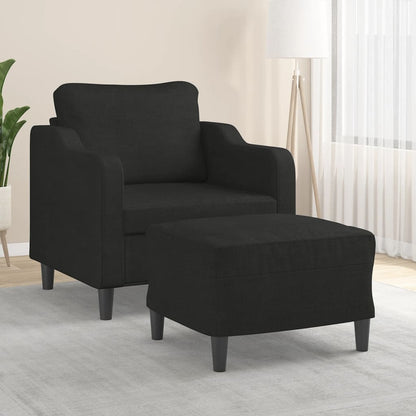 Křeslo S Podnožkou Světle Žluté 60 Cm Textil