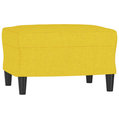 Křeslo S Podnožkou Světle Žluté 60 Cm Textil