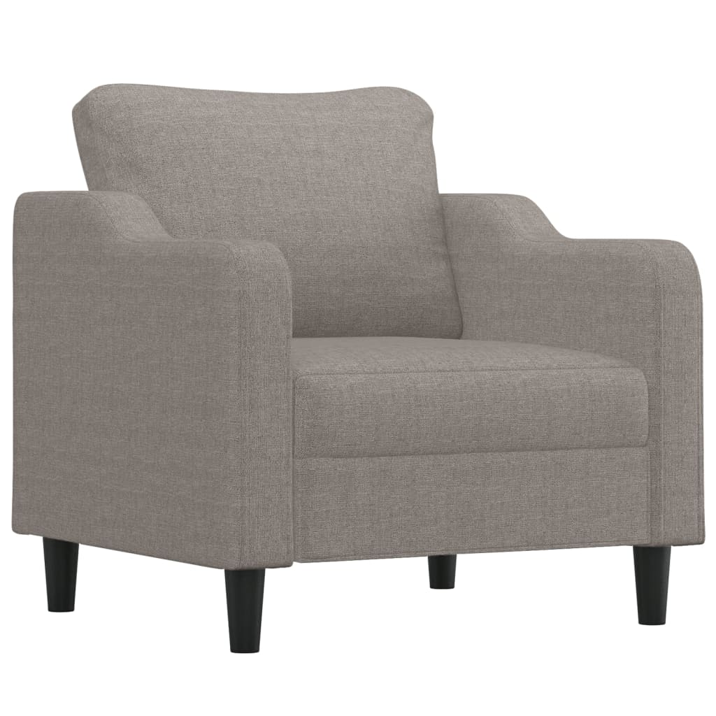 Křeslo S Podnožkou Taupe 60 Cm Textil
