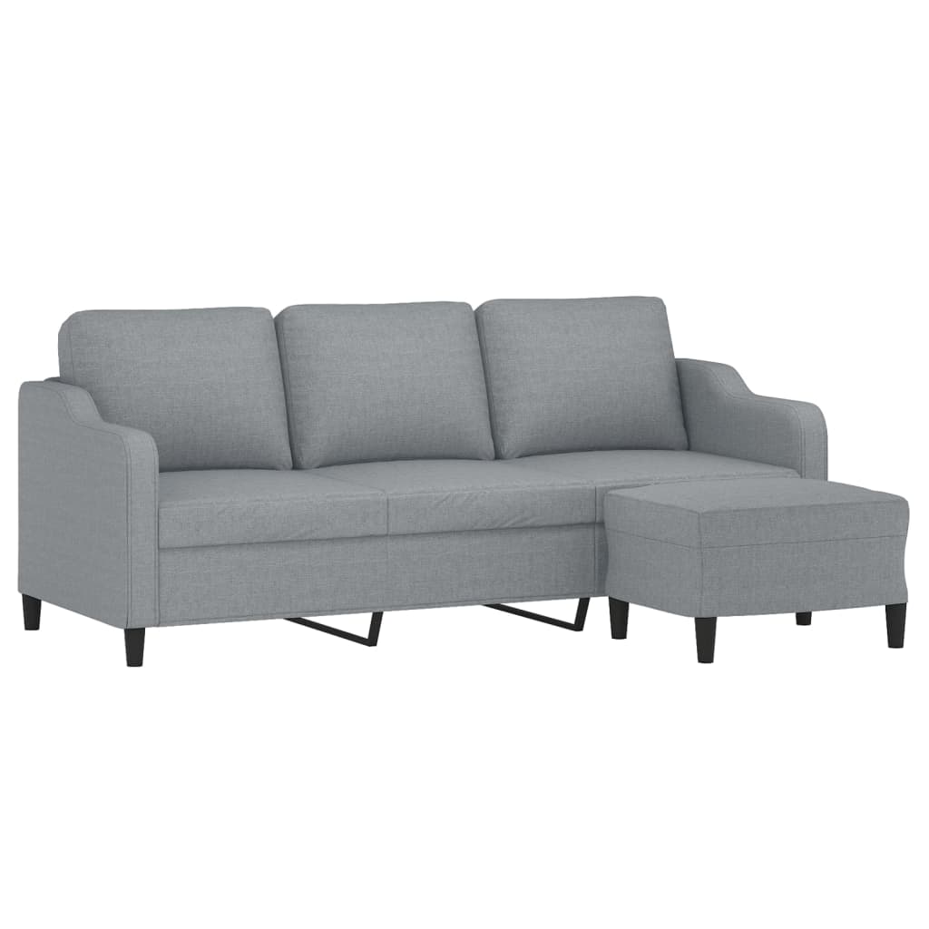3Místná Pohovka S Podnožkou 180 Cm Textil