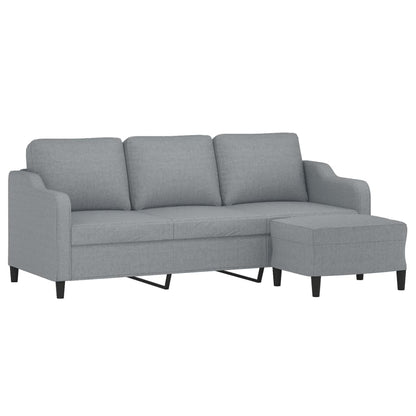 3Místná Pohovka S Podnožkou 180 Cm Textil
