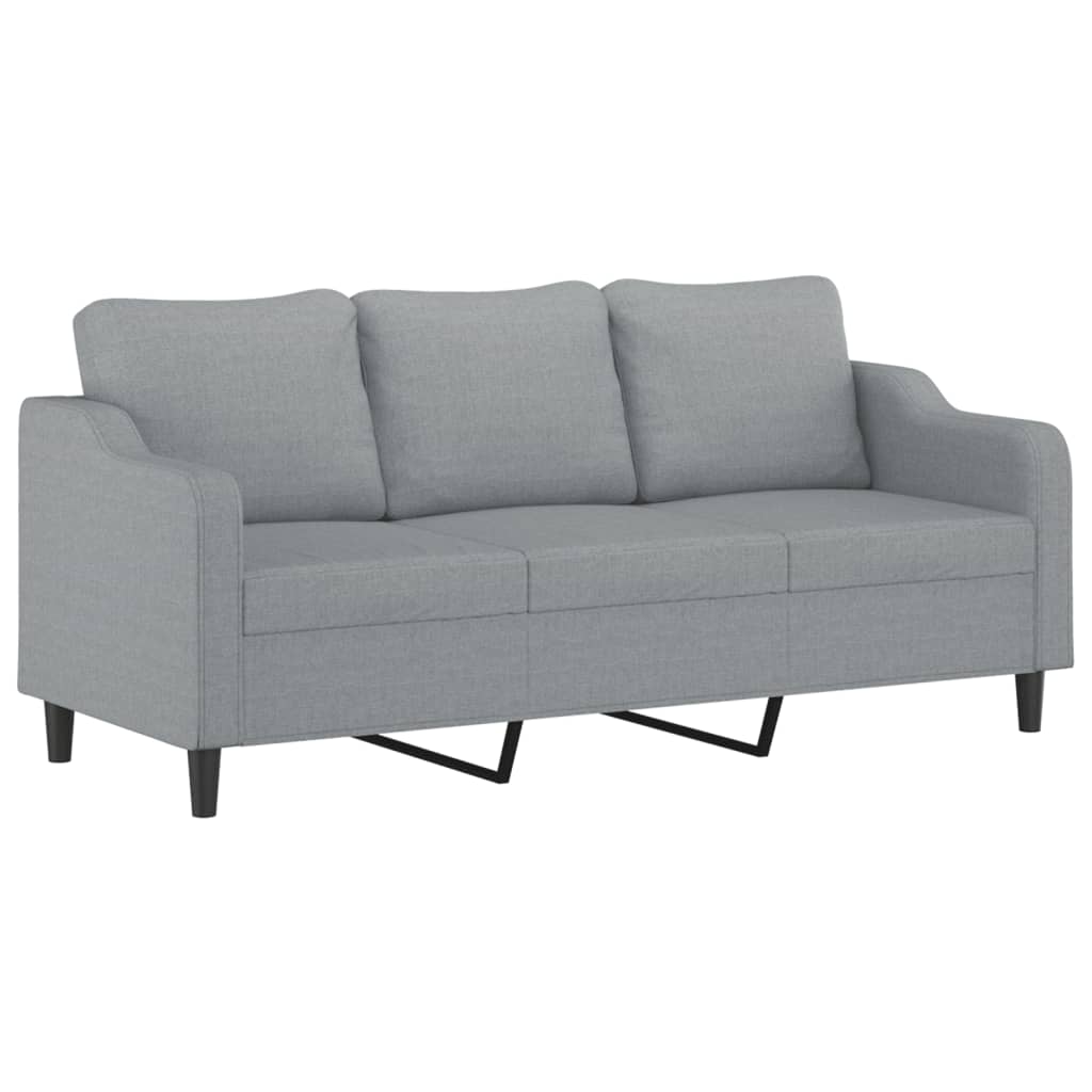 3Místná Pohovka S Podnožkou 180 Cm Textil